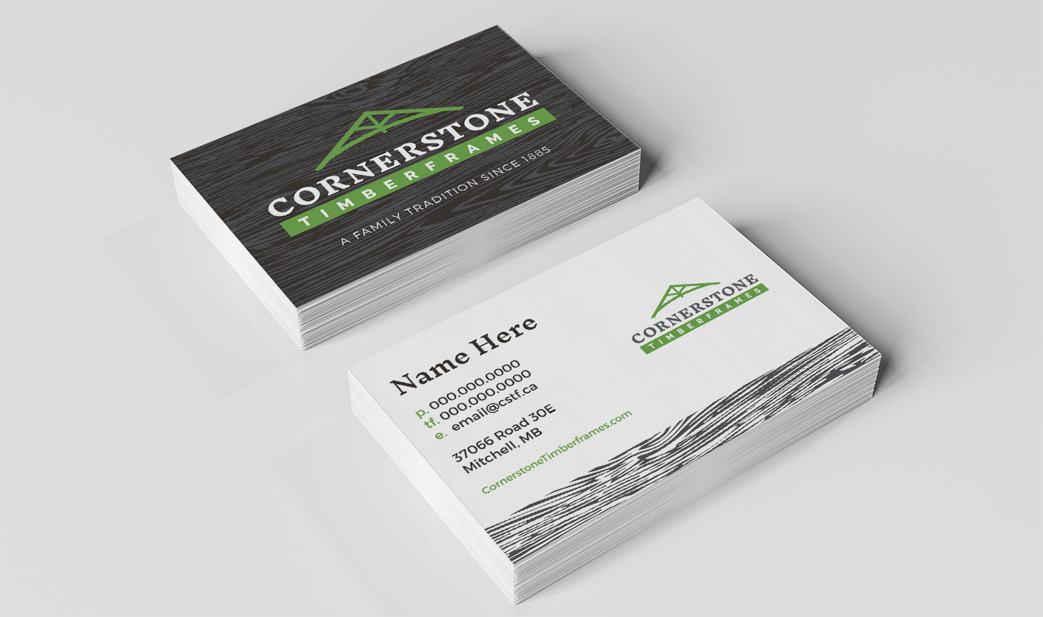 Cornertsone Timberframes Business Cards