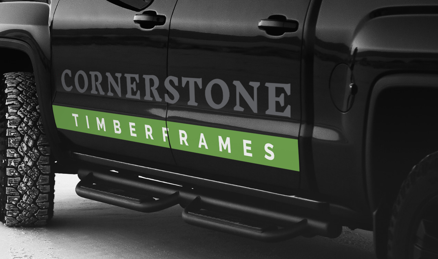 Cornertsone Timberframes Trucks Decal