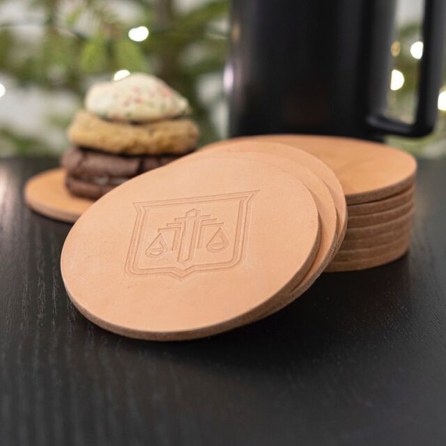 You know what they say: a good holiday beverage always tastes better after it’s been sitting on an embossed leather coaster. Here’s a look at some custom ones that made their way through the shop.

#leathergoods #leathercoasters #embossedleather #christmasgiftideas #letsbuildyourbrand